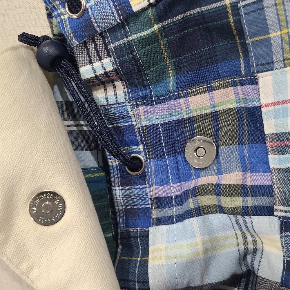 Thomas Bates Blue Patchwork Plaid Mini Backpack P… - image 5